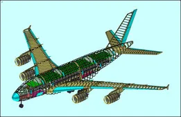 A380 (REVISED) Passenger Aircraft Solid Assembly Model