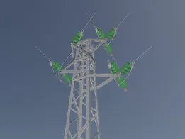 Medium voltage overhead power line tower 952 node