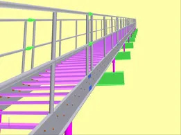 150' horizontal egress stair