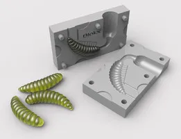 Blokx Design Fishing Lure Maggot Mold