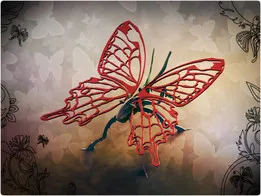 Butterfly, metal puzzle, bugs, 3d model, puzzle, sheet metal, metalcraftdesign