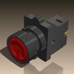 Metaltex - botão de pulso vermelho - P20BFR-R-1A/1B