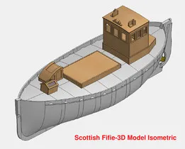 Scottish Fifie Fishing Boat 1/20 Scale R/C Model