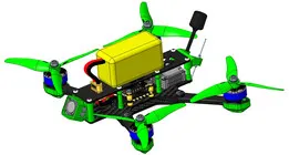 5 inch drone fpv "deadcat" frame v2