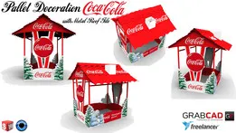 Pallet Decoration Coca Cola (with Metal Roof Tile)