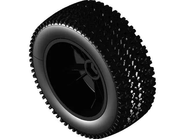 RC Short Course Tire + Rim (1:10 Scale, Off-road, 12mm Hex) — Фото 3 из 5