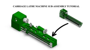 LATHE MACHINE PART 5 | Design a Lathe Bed & Gearbox in SolidWorks | Body Lathe Machine Tutorial
