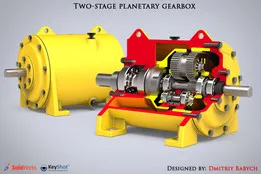 Two-stage planetary gearbox