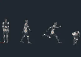 low-poly manikin 3d autocad human dwg