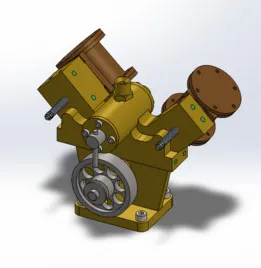 V-Shape Oscillating Steam Engine