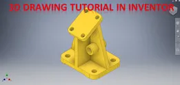 3d Drawing Tutorial in Autodesk Inventor || Inventor Drawing Tutorials || Autodesk Inventor Drawing