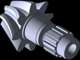 Helical bevel gear