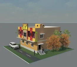 3BKH Residential Building For 1323 Sq.ft