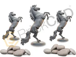Rearing Horse Figurine – 3D Printable CAD Model | SolidWorks Animal Sculpture Design