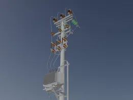 952 concrete pillar transformer station