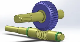 Worm gear and pinion assembly