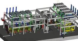 Gas and diesel power station