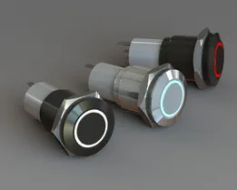 Phobya push button switch I/O vandalism proof led 16mm #RTIO