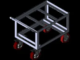 4 caster wheel bin keeping trolley