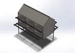 RED CHICKEN CAGE
