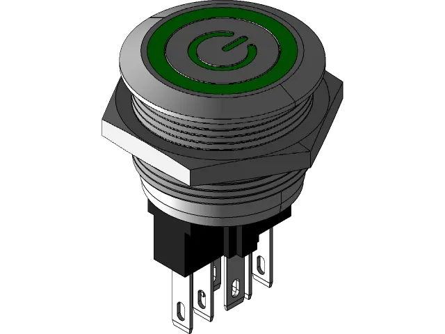 Metal Push button Switch with ring LED 22mm — Фото 3 из 3