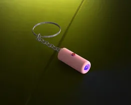 Pocket LED flashlight with keychain