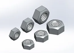 Hexagonal Nut M4, M5, M6