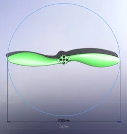 Custom Slow-Flyer Propeller 8x4.5 FAT version