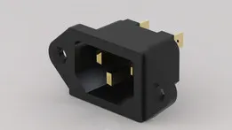 IEC C14 AC Power Connector - Panel Mount AC Electrical plug Connector