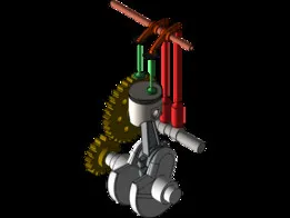 Single Cylinder Engine in SolidWorks 6