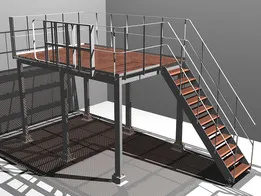 PLATFORM WITH SLIDING GATE