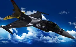 F-16 Uçak Solo Turk (Turkish Air Forces) Türk Hava Kuvvetleri Özel Çalışma (Special Working) plane