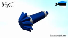 Helical bevel gear