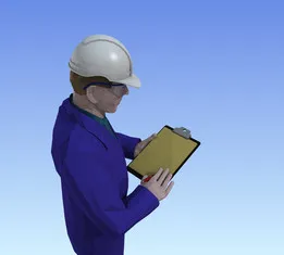 Construction Worker with Clipboard