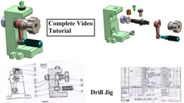 How to make Drill Jig Assembly Solidworks, Complete Video