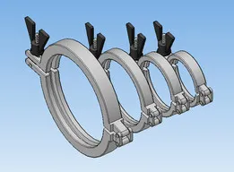 Clamp for quick connection of low pressure pipes