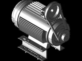 3D Design of a Transmission Assembly with Pulley and V-Belt: Precision in Power Transfer