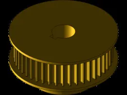Timing Belt Pulley - HTD Pulley with Keyway - Power Transmission Pulley - 3D Model