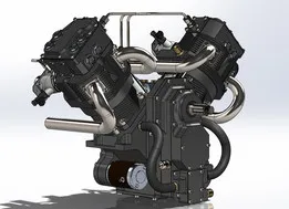 Engine, V-Twin, 4-Valve Heads