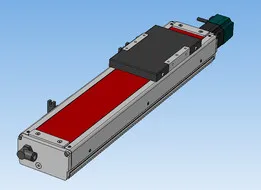 Linear actuator with servo drive and pneumatic brake