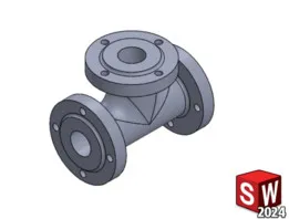 Precision Flanged T-Type Pipeline Valve Body & Industrial Fluid Flow Fitting / Hassas Flanşlı T-Tip Valf Gövdesi ve Endüstriyel Akışkan Bağlantı Elemanı