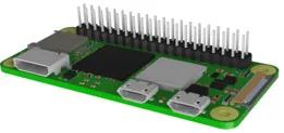 Raspberry Pi Zero 2 W with 40 pin male connector