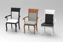Dining arm chair lit2 ( rubber wood + pu )