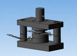 Die for forming two corners on the latch