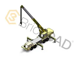 QY50 Truck-Mounted Crane – Heavy Lifting Mobile Crane CAD Model | Industrial Construction Equipment Design