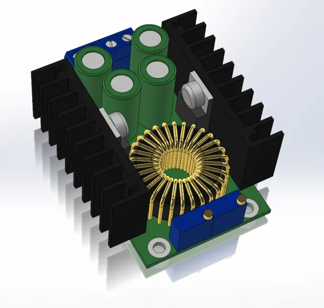 DC-DC CC CV Buck Converter Step-down Power Supply Module 7-40V to 1-35V 12A — Фото 3 из 4