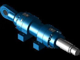 Mill Type Cylinder - Double Rod Cylinder(CG) - (BOSCH , Rexroth) Range H1. - CGH1 MS2 (Foot Mounting). - Bore Diameter D=180 mm. - With Stroke Length S=250 mm.