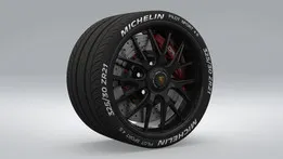 Porsche 911 GT2 RS Weissach Wheel and Disc Brake