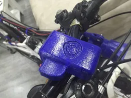 Bicycle claxon from an old fishing rod bite alarm bell
