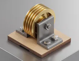 V-Belt Pulley and Bearing Support Assembly